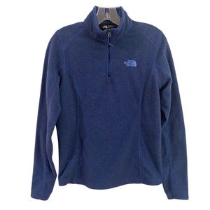 THE NORTH FACE Blue Quarter Zip Fleece Pullover
